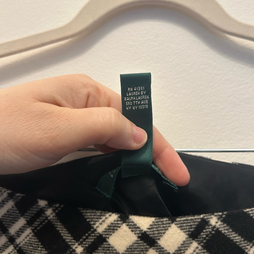 Wool Ralph Lauren Plaid Skirt - Picture 5 of 5